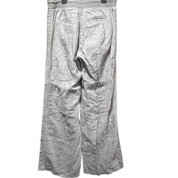 Athleta Cabo Linen Wide Leg Pant Grey Size 6 - Picture 8 of 12